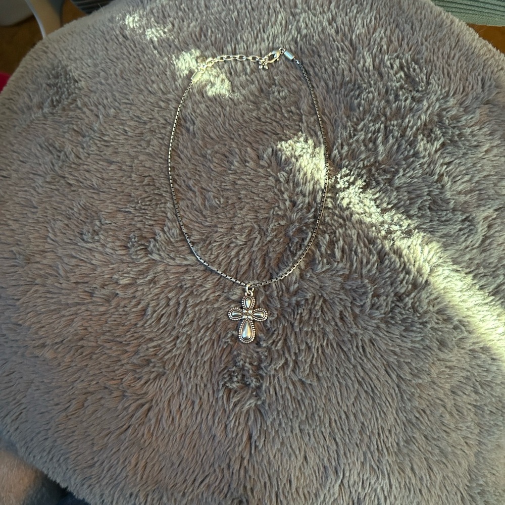 Brighton Silver Cross Necklace